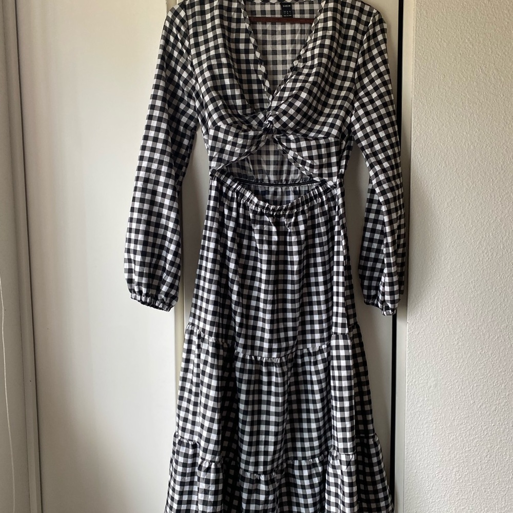 Black and White Gingham Dress